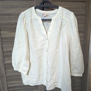 Elegant lightweight top, light cleam color NWOT KNOX ROSE size S